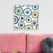 Evil Eye Mosaic Tile Pattern Leinwanddruck (Insitu (Wohnzimmer))