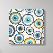 Evil Eye Mosaic Tile Pattern Leinwanddruck (Vorderseite)