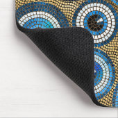Evil Eye Mosaic Tile Pattern Mousepad (Ecke)