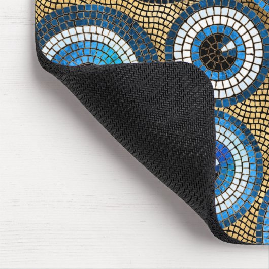 Evil Eye Mosaic Tile Pattern Mousepad (Ecke)