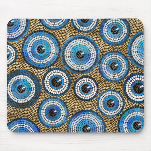 Evil Eye Mosaic Tile Pattern Mousepad (Vorne)