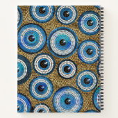 Evil Eye Mosaic Tile Pattern Notizblock (Rückseite)