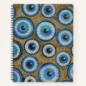 Evil Eye Mosaic Tile Pattern Notizblock (Vorderseite)