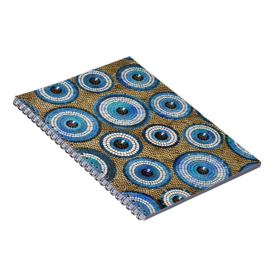 Evil Eye Mosaic Tile Pattern Notizblock (Rechte Seite)