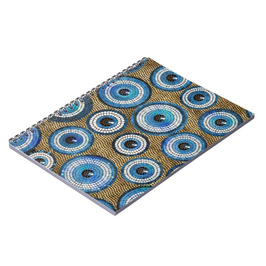 Evil Eye Mosaic Tile Pattern Notizblock (Linke Seite)