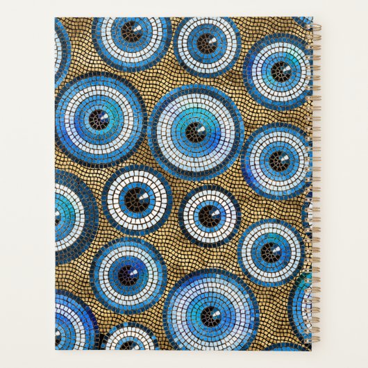 Evil Eye Mosaic Tile Pattern Planer (Rückseite)