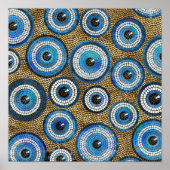 Evil Eye Mosaic Tile Pattern Poster (Vorne)