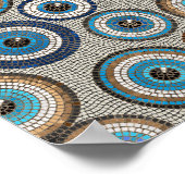 Evil Eye Mosaic Tile Pattern Poster (Ecke)