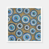 Evil Eye Mosaic Tile Pattern Serviette (Vorderseite)