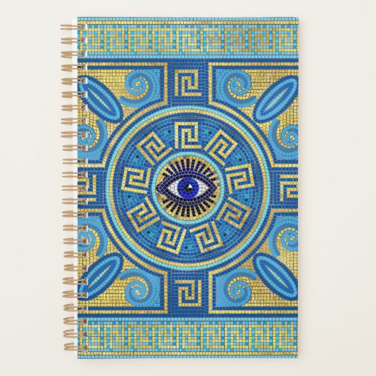 Evil Eye Mosaic Tile Planer (Vorderseite)