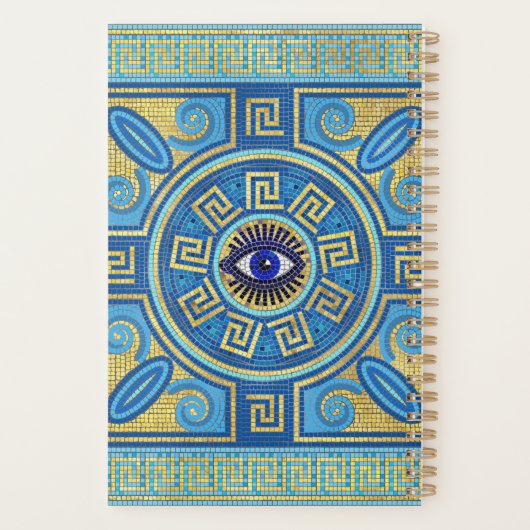 Evil Eye Mosaic Tile Planer (Rückseite)