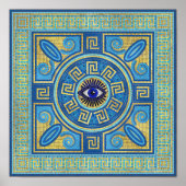 Evil Eye Mosaic Tile Poster (Vorne)