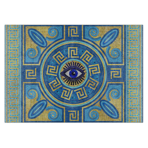 Evil Eye Mosaic Tile Schneidebrett