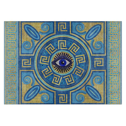 Evil Eye Mosaic Tile Schneidebrett (Vorderseite)