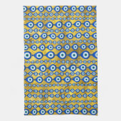 Evil Eye Muster auf goldener Textur Geschirrtuch (Vertikal)