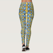 Evil Eye Muster auf goldener Textur Leggings (Rückseite)