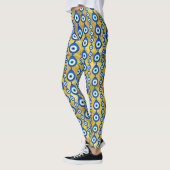 Evil Eye Muster auf goldener Textur Leggings (Links)