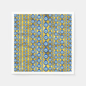 Evil Eye Muster auf goldener Textur Serviette (Vorderseite)