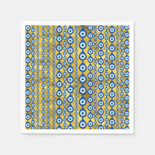 Evil Eye Muster auf goldener Textur Serviette