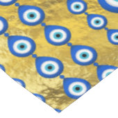 Evil Eye Muster auf goldener Textur Tischdecke (Schrägansicht)