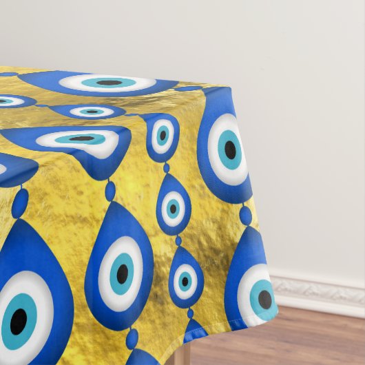 Evil Eye Muster auf goldener Textur Tischdecke (Beispiel)