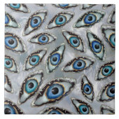 Evil Eye Muster Geodes und Kristalle auf Perle Fliese (Vorderseite)