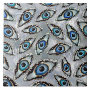 Evil Eye Muster Geodes und Kristalle auf Perle Fliese