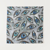 Evil Eye Muster Geodes und Kristalle auf Perle Wandteppich (Vorderseite)