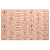 Evil Eye Muster in Korallenrosa und Weiß Stoff (Fat Quarter (45,7 x 55,9 cm))