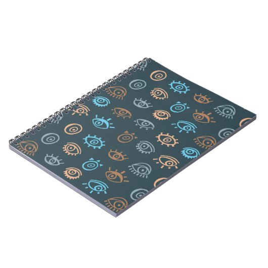 Evil Eye Muster Notebook Notizblock (Linke Seite)