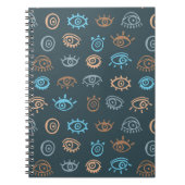 Evil Eye Muster Notebook Notizblock (Vorderseite)