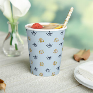 Evil Eye Muster Paper Cups Pappbecher