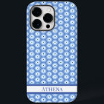 Evil Eye Muster Soft Blue Name Griechisches Amulet Case-Mate iPhone 14 Pro Max Hülle<br><div class="desc">Schützen Sie sich mit unserem stylischen und schützenden, bösen Handy-Gehäuse vor dem Bösen. Dieses individuelle Handy-Gehäuse zeichnet sich durch ein wunderschönes, böse Augenmuster in pastellblauen Farben aus, zusammen mit Ihrem personalisierten Namen in einem stilvollen Schriftart. Es ist der perfekte Weg, um Ihrem Handy eine Touch Persönlichkeit hinzuzufügen, während es vor...</div>