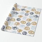 Evil Eye Muster Wrapping Paper Geschenkpapier (Ungerollt)