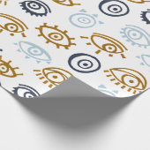 Evil Eye Muster Wrapping Paper Geschenkpapier (Ecke)