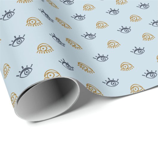 Evil Eye Muster Wrapping Paper Geschenkpapier (Rolleneckpunkt)