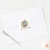 Evil Eye Mystical Celestis Third Eye Energy Quadratischer Aufkleber (Umschlag)
