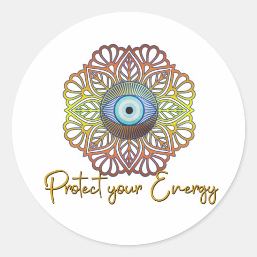 Evil Eye Mystical Celestis Third Eye Energy Runder Aufkleber (Vorderseite)