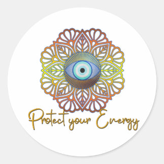 Evil Eye Mystical Celestis Third Eye Energy Runder Aufkleber