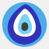 Evil Eye Nazar Amulet Runder Aufkleber (Vorderseite)