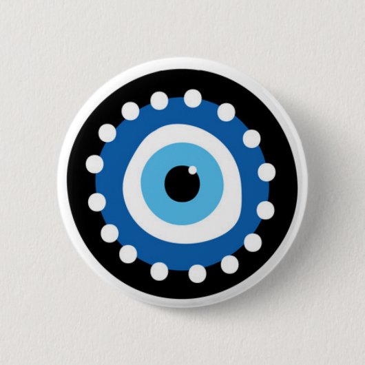 Evil Eye Nazar Amulet Talisman Schutz Button (Vorderseite)