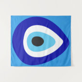 Evil Eye Nazar Amulet Wandteppich (Vorderseite (Horizontal))