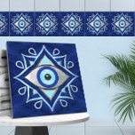 Evil Eye Ornament-Marmortexturen Fliese<br><div class="desc">Evil Eye Ornament-Marmortexturen</div>