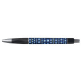 Evil Eye pattern - dunkelblau mit goldenen Akzente Kugelschreiber (Vorderseite)