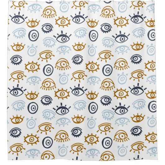 Evil Eye Pattern Duschvorhang (Vorderseite)