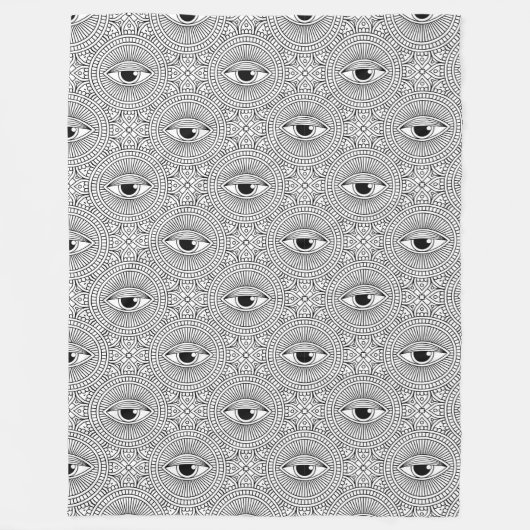 Evil Eye Pattern Fleecedecke (Vorderseite)