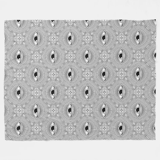 Evil Eye Pattern Fleecedecke (Vorderseite (Horizontal))