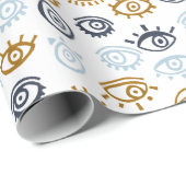 Evil Eye Pattern Geschenkpapier (Rolleneckpunkt)