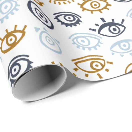 Evil Eye Pattern Geschenkpapier (Rolleneckpunkt)