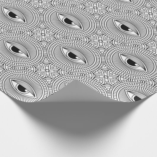 Evil Eye Pattern Geschenkpapier (Ecke)